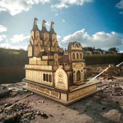 Shree Mahaveer Ji Digambar Jain Temple - 3D Wooden Model | Mahaveer Ji Jain Temple model