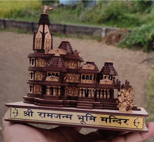 Shri Ram Mandir Small Temple | Wooden 3D Model