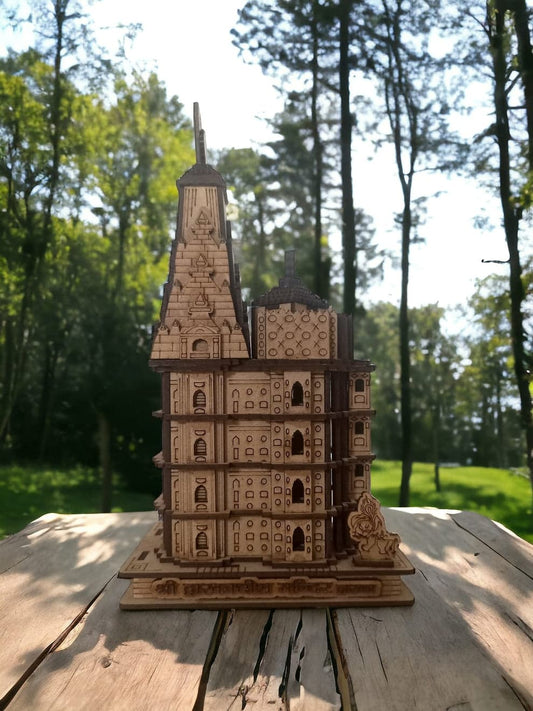 3D Shree Dwarikadheesh Temple – Handmade Wooden Model | Divine Home Décor & Spiritual Gift