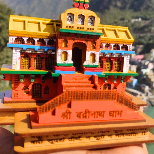 Badrinath Dham Large Color Model | Badrinath Temple 3D Model | Handcrafted Badrinath Temple Model