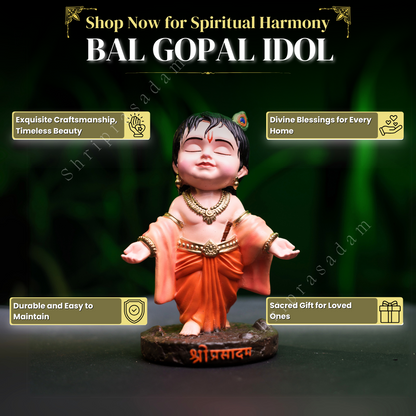 Lord Krishna Murti | Decorative Krishna Murti | Krishna Idol for Car Dashboard