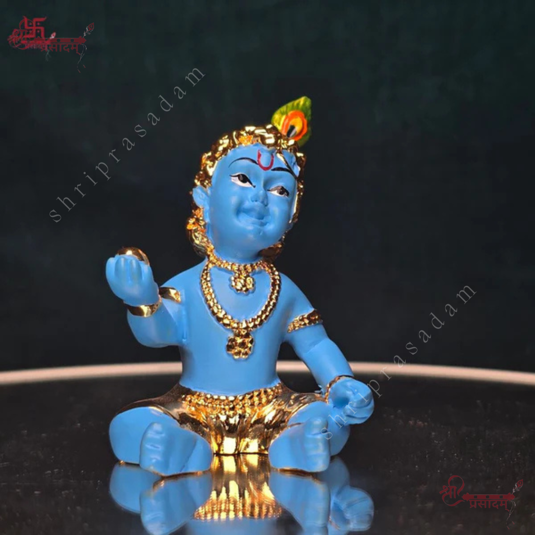 Bal Krishna Gold-Plated Idol | Buy Laddu Gopal Murti Online