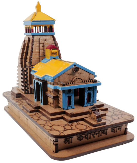 Shri Kedar Small Color Model | Mini Kedarnath Temple Showpiece | 3D Colored Kedarnath Mandir Model