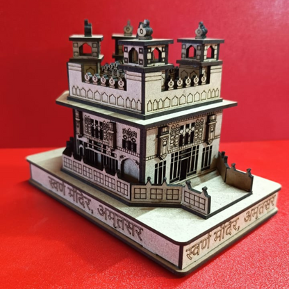 Small 3D Golden Temple Amritsar Miniature Model | Divine Décor Sri Harmandir Sahib Replica | Sacred Sikh Souvenir