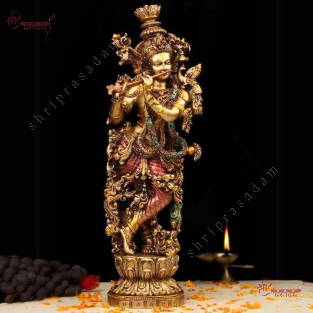 Krishna Ji Idol | Krishna Statue for Home Temple & Decoration