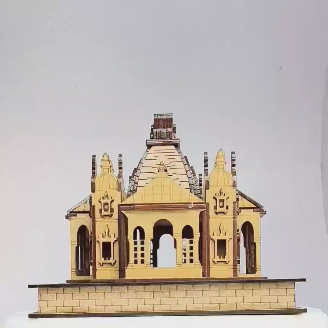 3D Gangotri Dham – A Divine Tribute to the Sacred Himalayan Shrine | 3D Gangotri Dham Wooden Temple Model